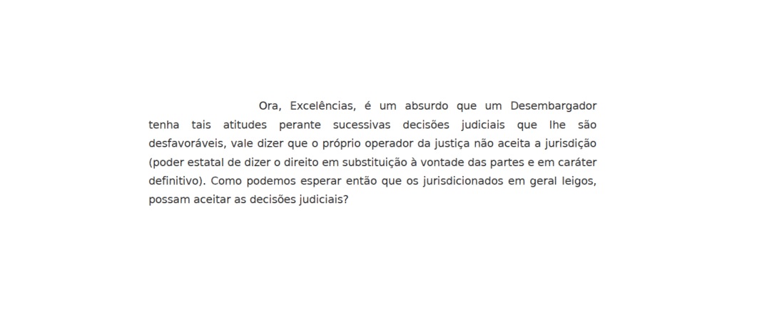 Trecho da manisfestação da AGU