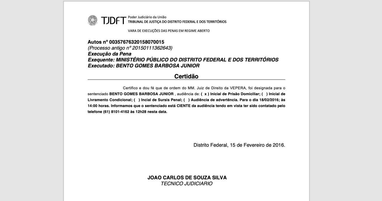 Diretor de Infraestrutura de Tecnologia do TRF1 já foi condenado por estelionato