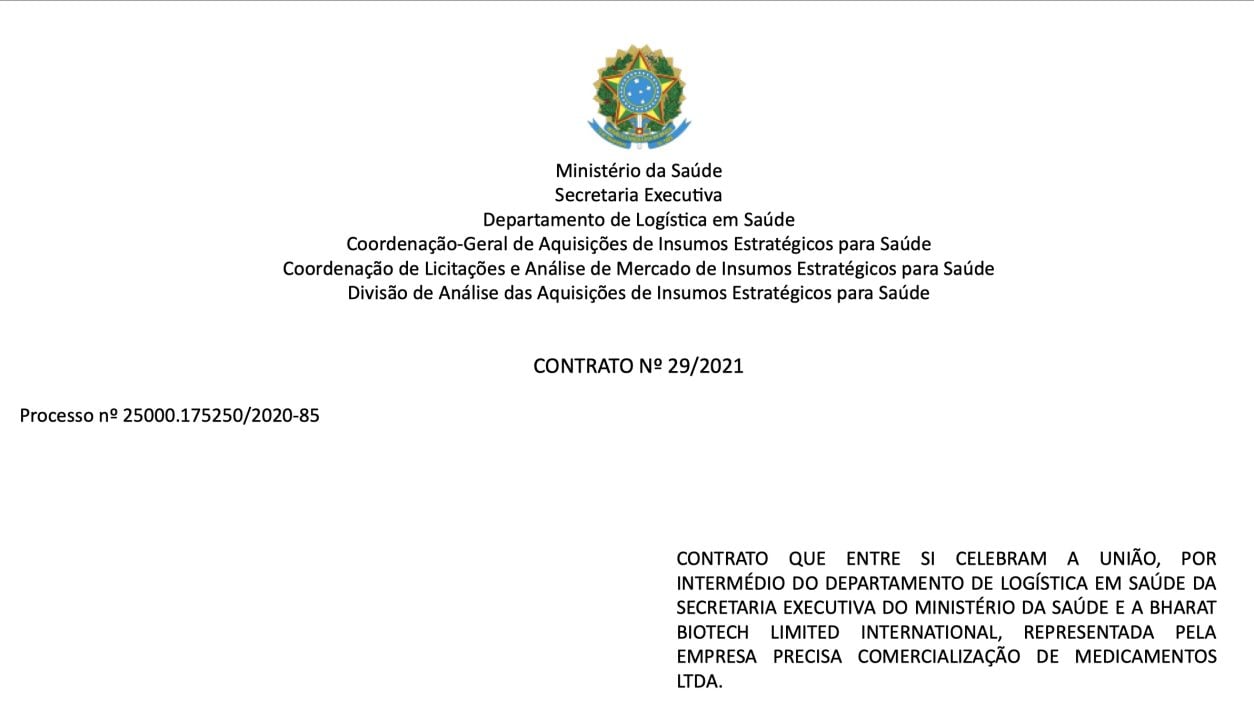 Anvisa age e governo rescindirá contrato com Precisa
