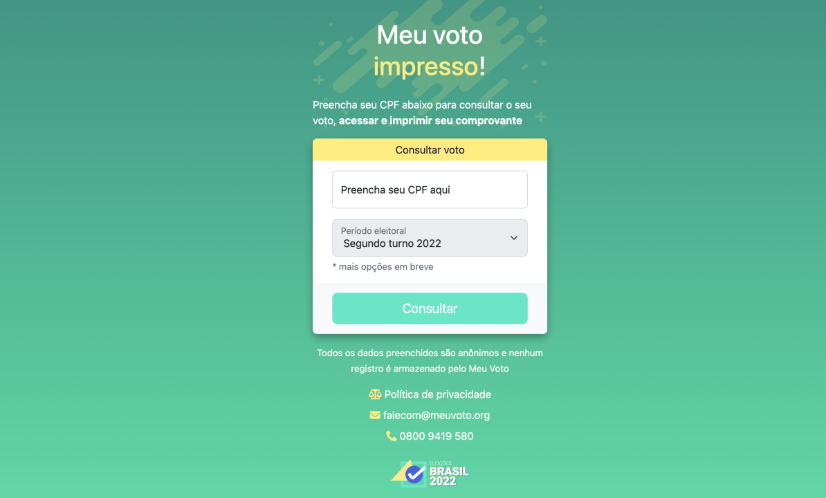 O voto fake impresso