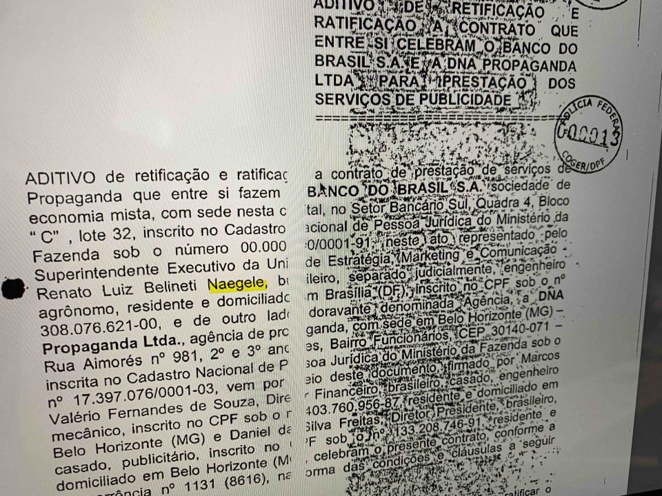 Indicado à VP do Banco do Brasil assinou contrato com Marcos Valério