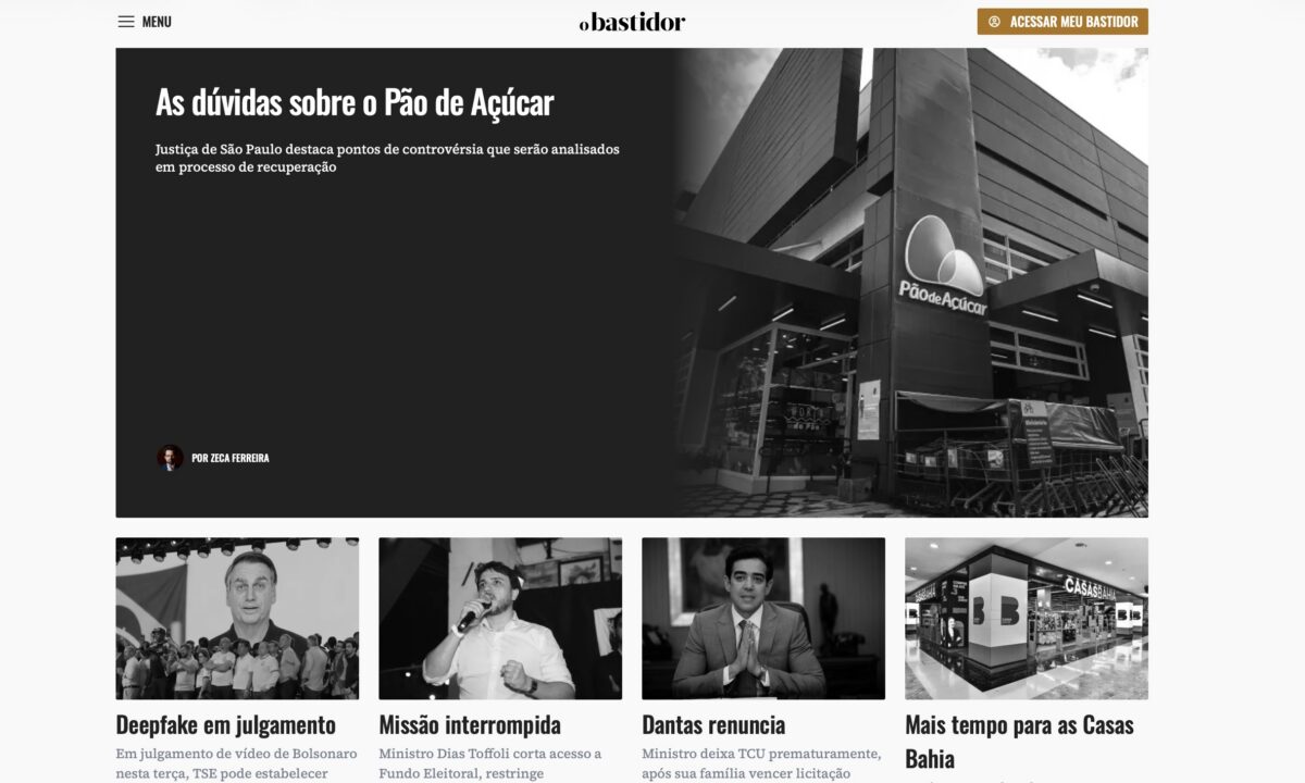 O novo Bastidor